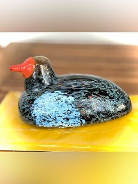 Glass Bird Bertil Vallien Kosta Boda Swedish Glass Figurine Vintage 1970s